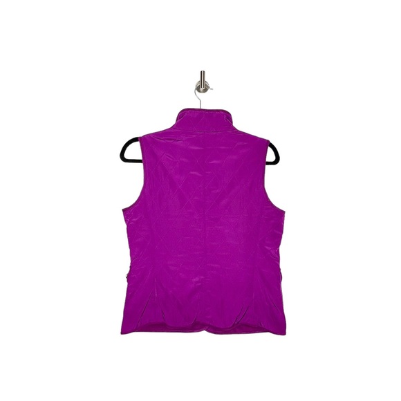 Talbots Diamond Quilted Vest Plum Size Petite - Picture 5 of 5